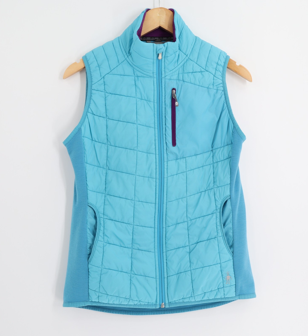 Smartwool Sz L Women's PhD SmartLoft Divide Vest Merino Wool Quilted Outdoor